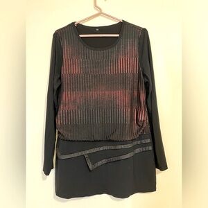 Unbranded knit dress, Black and red in color, size medium